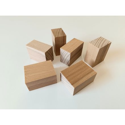 Fa Kocka, téglatest Bükk 4 x 3 x 2 cm 10 db-os csomag