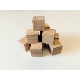 Fa Kocka Kőris 2 x 2 cm 10 db-os csomag
