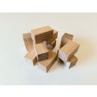 Fa Kocka, hasáb Kőris 4 x 2 x 2 cm 10 db-os csomag