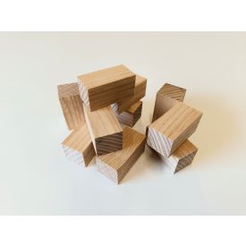 Fa Kocka, hasáb Kőris 4 x 2 x 2 cm 10 db-os csomag