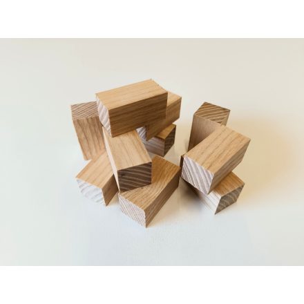 Fa Kocka, hasáb Kőris 4 x 2 x 2 cm 10 db-os csomag