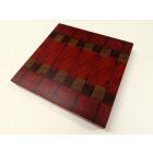 Mahagóni-Padauk-Iroko bütüs vágódeszka 36 x 35 x 4 cm