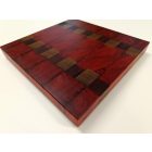Mahagóni-Padauk-Iroko bütüs vágódeszka 36 x 35 x 4 cm