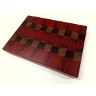 Mahagóni-Padauk-Iroko bütüs vágódeszka 39 x 29 x 4 cm