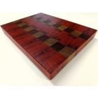 Mahagóni-Padauk-Iroko bütüs vágódeszka 39 x 29 x 4 cm