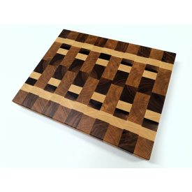  Tölgy-Amerikai dió-Kőris bütüs vágódeszka 43,5 x 34,5 x 4 cm