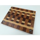 Tölgy-Amerikai dió-Kőris bütüs vágódeszka 43,5 x 34,5 x 4 cm